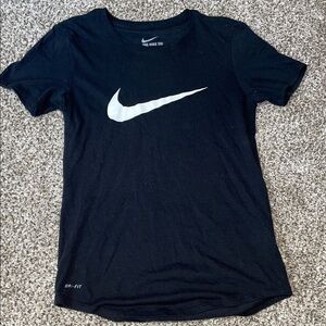 Nike Women's Black and White Short Sleeve Tee